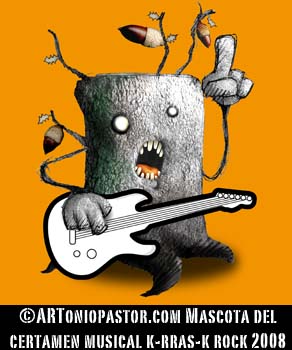 Imagen del diseño de la mascota del k-rras-k rock